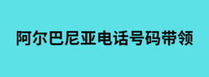 阿尔巴尼亚电话号码带领